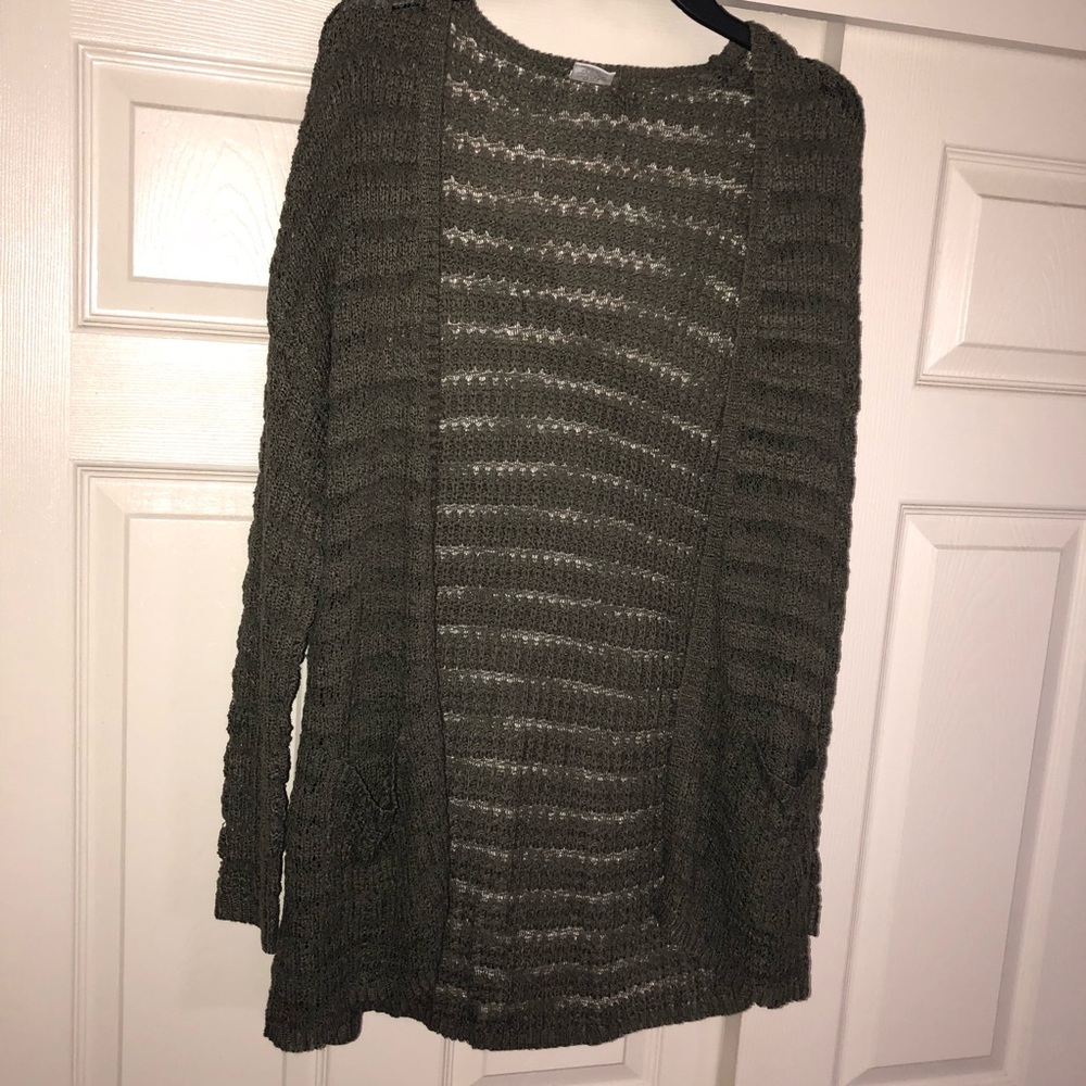 Olive Green Cardigan